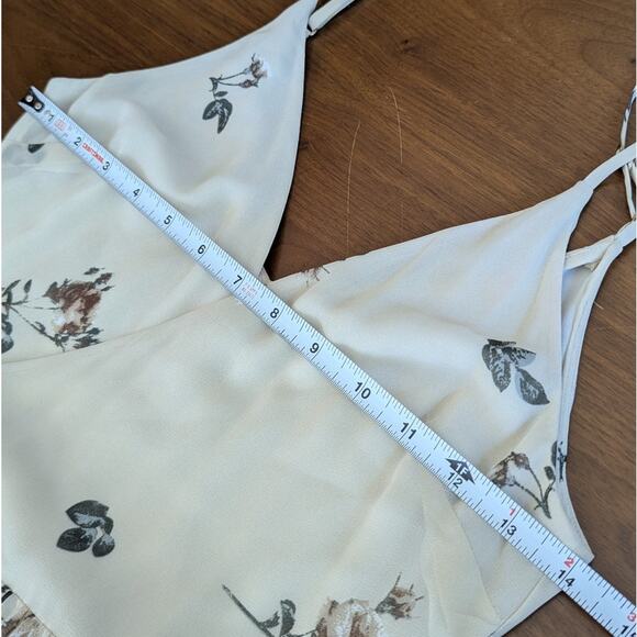 Aritzia Wilfred Beaune Floral Pleated Wrap Sleeveless Midi Dress, Size XS - Picture 6 of 9